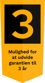 Mulighed for at udvide garantien til 3 år