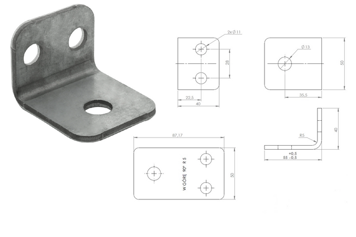 Zvedací plošina UNITRAILER s rukojeťmi pro sklápění a vykládání přívěsu o hmotnosti 1000 kg, 500-865 mm