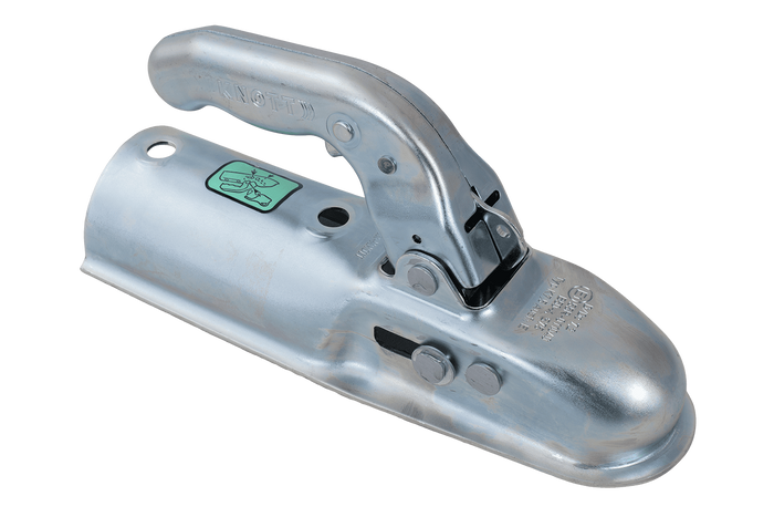 Kulové tažné zařízení KNOTT K7.5-E pro přívěs o hmotnosti 750 kg s trubkovou ojí o průměru 70 mm