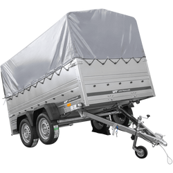 Lehký přívěs 264x150 UNITRAILER GARDEN 265/2 KIPP s bočnicemi BIS, rámem H-800 a šedým krytem