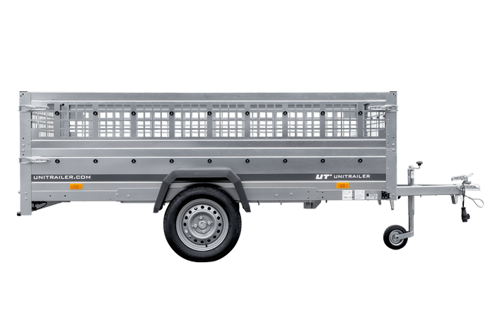 Jednonápravový přívěs 264x125 UNITRAILER GARDEN 264 KIPP s pletivovými bočnicemi