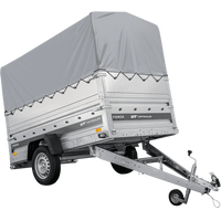 Přívěs za auto 230x125 UNITRAILER FORCE 230 KIPP s bočnicemi BIS, rámem H-800 a šedým krytem