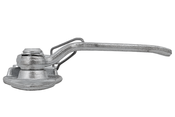 Pravé boční tažné zařízení s upevňovacím prvkem WINTERHOFF WV 20-R + WVG 20-A, kompletní uzavření strany přívěsu