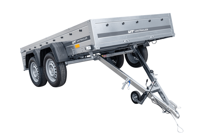 Přívěs pro auto 264x150 UNITRAILER GARDEN 265/2 KIPP s rámem H-0 a modrým krytem