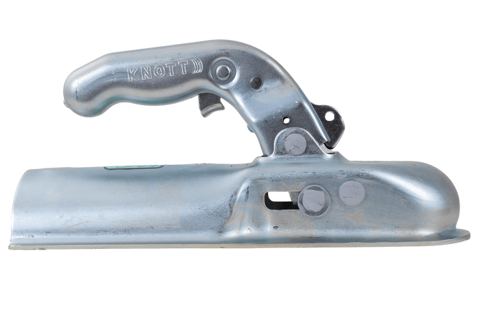 Kulové tažné zařízení KNOTT K7.5-E pro přívěs o hmotnosti 750 kg s trubkovou ojí o průměru 70 mm