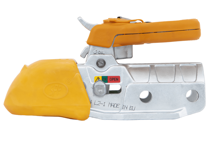 Kulové tažné zařízení STEELPRESS BC-3500E-00-02+SD pro přívěs o hmotnosti 3500 kg s ojí z litinové trubky o průměru 60,5 mm