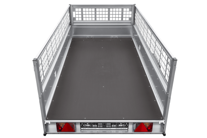 Jednonápravový přívěs 264x125 UNITRAILER GARDEN 264 KIPP s pletivovými bočnicemi