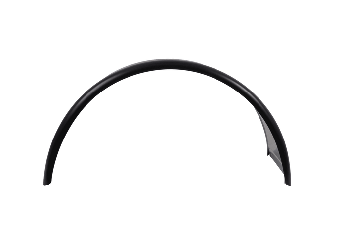 Dvojitý blatník pro přívěs 15-16" DOMAR DK7120 podběh kola 880/400 mm kovový s gumovým okrajem