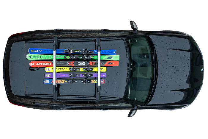 Inter Pack Frostline 6 - výsuvný hliníkový držák pro 6 párů lyží nebo 4 snowboardy