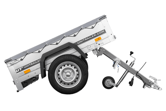 Jednonápravový přívěs 150x106 UNITRAILER GARDEN 150 KIPP s rámem H-0 a šedou plachtou