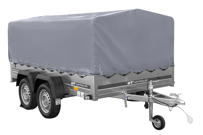 Dvounápravový přívěs 264x150 UNITRAILER GARDEN 265/2 KIPP s rámem H-800 a šedým krytem