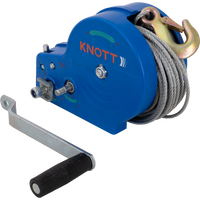 VÝSTUP Ruční naviják na přívěs KNOTT 1135kg s ocelovým lanem