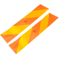 Samolepky, reflexní nálepky, krátké HERMON, označovací tabulky pro těžká vozidla, 565x132mm, levé+pravé