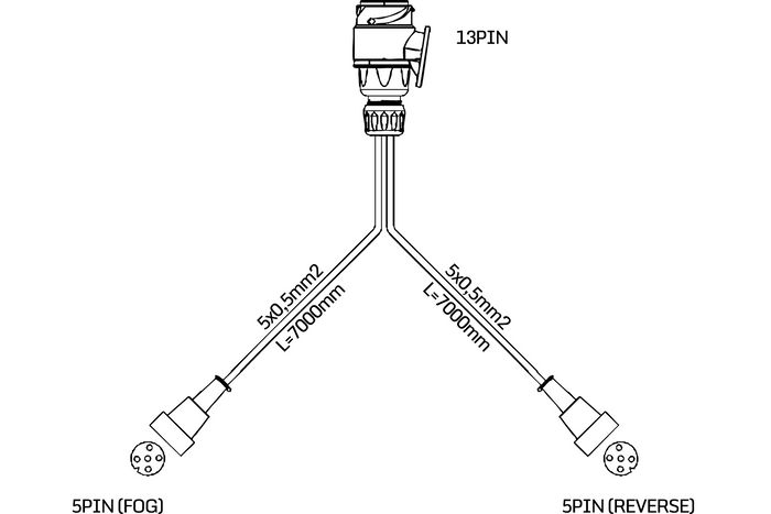 Zadní světla FRISTOM FT-088 + svazek MANTES 7m 13-PIN
