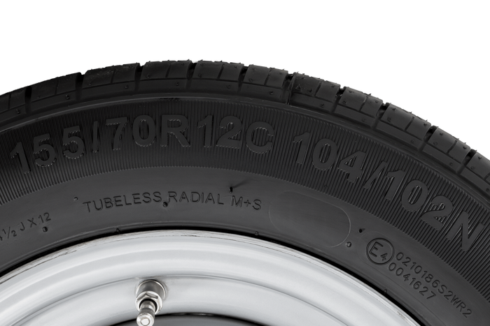 Vyztužené kolo pro přívěs TIRE KENDA 155/70 R12C 104/102N KENDA RIM 4,5Jx12"H2 5x112 ET:20