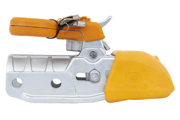 Kulové tažné zařízení STEELPRESS BC-3500E-00-02+SD pro přívěs o hmotnosti 3500 kg s ojí z litinové trubky o průměru 60,5 mm