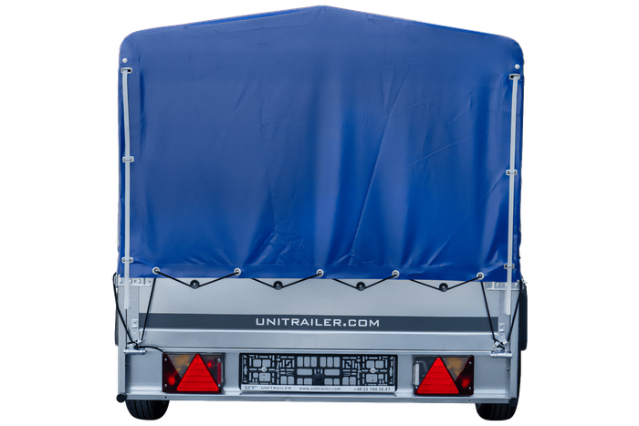 Lehký přívěs 264x125 UNITRAILER GARDEN 264 KIPP s rámem H-800 a modrým krytem