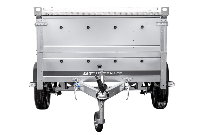 Jednonápravový přívěs na pružinách 230x125 UNITRAILER GARDEN 230/R KIPP s bočnicemi BIS a hliníkovou plachtou