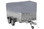Lehký přívěs 264x150 UNITRAILER GARDEN 265/2 KIPP s bočnicemi BIS, rámem H-800 a šedým krytem