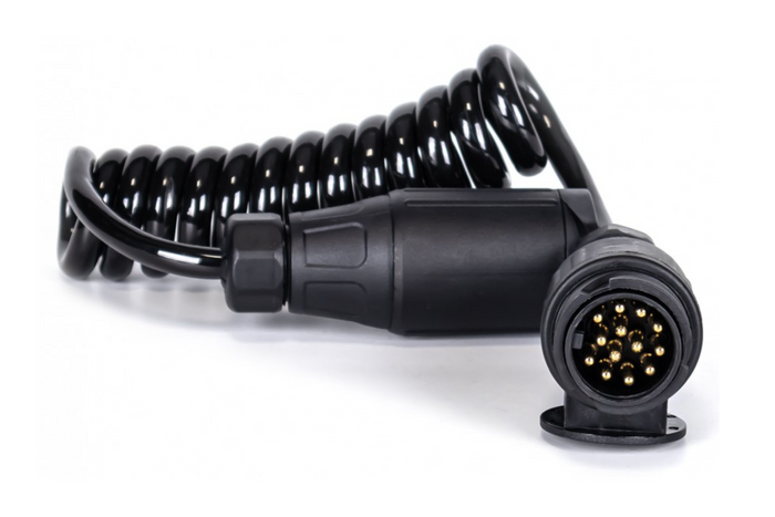 KAMAR E1384 spirálový elektrický kabel 3m 12V zástrčka/zásuvka 13PIN