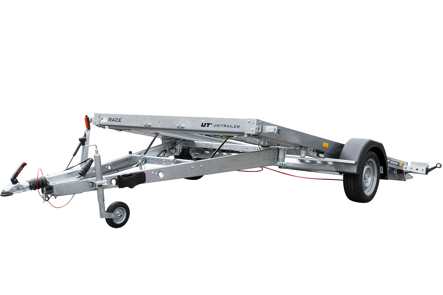 Jednonápravový sklápěcí přívěs Unitrailer RACE 350 350 x 180 do 1500 kg
