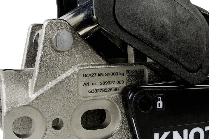 Tažný kloub KNOTT KS30 se stabilizátorem pro přívěs 3000 kg s 50 mm trubkovou ojí
