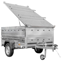 Lehký přívěs na pružinách 200x125 UNITRAILER GARDEN 201/R KIPP s bočnicemi BIS a hliníkovou plachtou