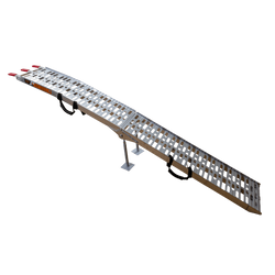 Skládací hliníková rampa UNITRAILER ALR003 pro přívěs 221 cm 340 kg s pásem a podpěrou