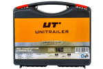 Sada čtyř oranžových přepravních pásů UNITRAILER 4m/25mm/0,68t s napínačem v kufru