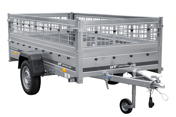 Jednonápravový přívěs 264x125 UNITRAILER GARDEN 264 KIPP s pletivovými bočnicemi
