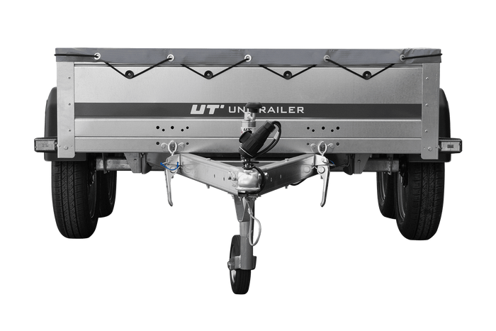 Dvounápravový přívěs 264x125 UNITRAILER GARDEN 264/2 KIPP s rámem H-0 a šedou plachtou