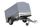 Jednonápravový přívěs na pružinách 200x125 UNITRAILER GARDEN 201/R KIPP s rámem H-800 a šedou plachtou