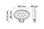 LED pracovní reflektor LAYTZ LY7401 40xLED 4000lm oválný