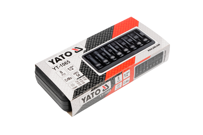 Rázové utahováky Torx YATO YT-1065 1/2" 8 ks.