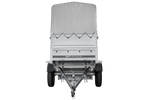 Lehký přívěs 200x106 UNITRAILER GARDEN 200 KIPP s bočnicemi BIS, rámem H-800 a šedým krytem