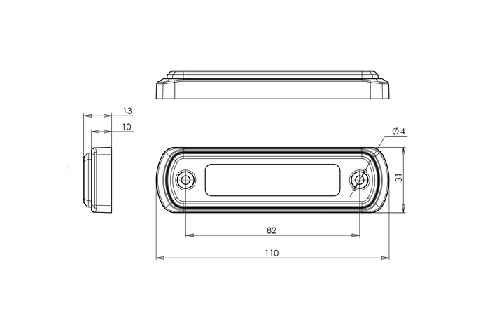 Univerzální LED obrysové světlo WAŚ W189 1340