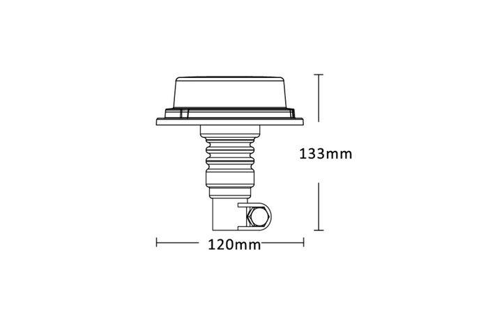 TT TECHNOLOGY TT.832 LED výstražné světlo, oranžové blikající světlo