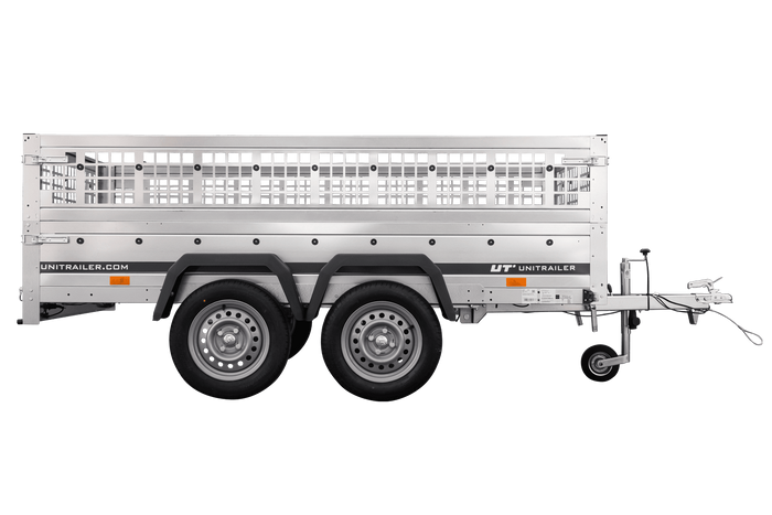 Přívěs za auto 264x150 UNITRAILER GARDEN 265/2 KIPP s pletivovými bočnicemi