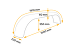 Tandemový blatník pro přívěs 13-14" DOMAR D29250, plochý podběh kola 1500/220 mm