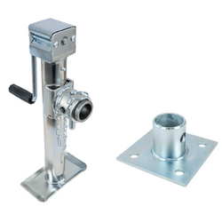 Rozšiřitelná podpěra s adaptérem UNITRAILER TJ5001+TJ5002A pro plošinový přívěs o hmotnosti 1300 kg 364-614 mm