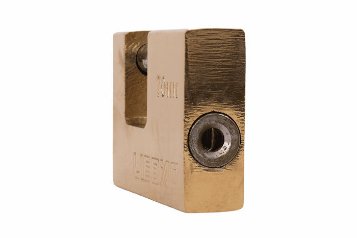 Mosazný visací zámek 70mm HERMON, průměr ouška 10mm