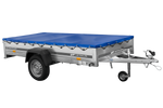 Lehký přívěs 264x125 UNITRAILER GARDEN 264 KIPP s rámem H-0 a modrým krytem
