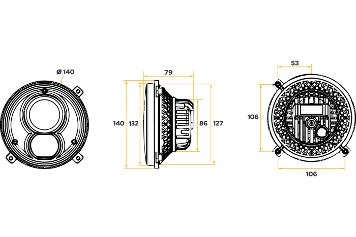 TT Technology TT.16602 LED přední světlo 2 funkce 2xLED 2350lm pro Fendt, Massey Ferguson, John Deere