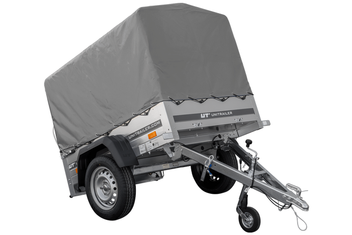 Přívěs Garden Trailer 150 KIPP s rámem H-800 a šedou plachtou