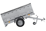 Přívěs Garden Trailer 200 Kipp s BIS bočnicemi, rámem H-0 a šedou plachtou