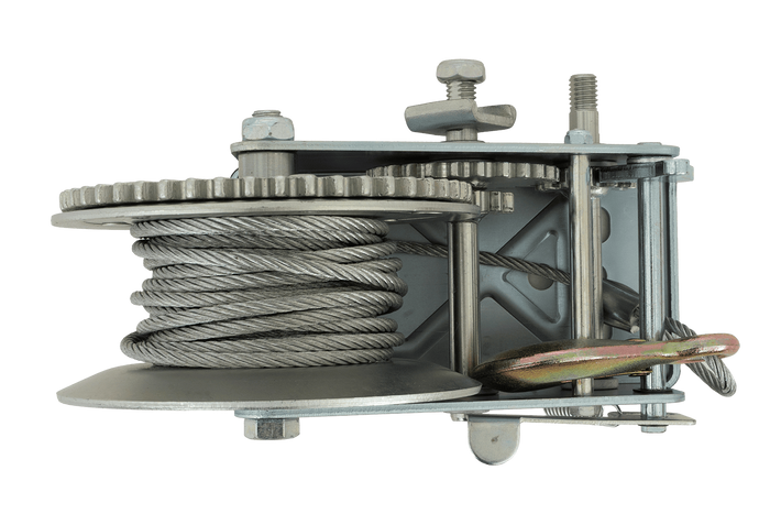 Ruční naviják KNOTT 6X0017.008 pro přívěs 900 kg s ocelovým lanem