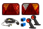 Sada světel: zadní LED světla DOBPLAST DPT35 + boční obrysová LED světla FRISTOM FT-009 + kabelový svazek MANTES 4,5 m 7PIN