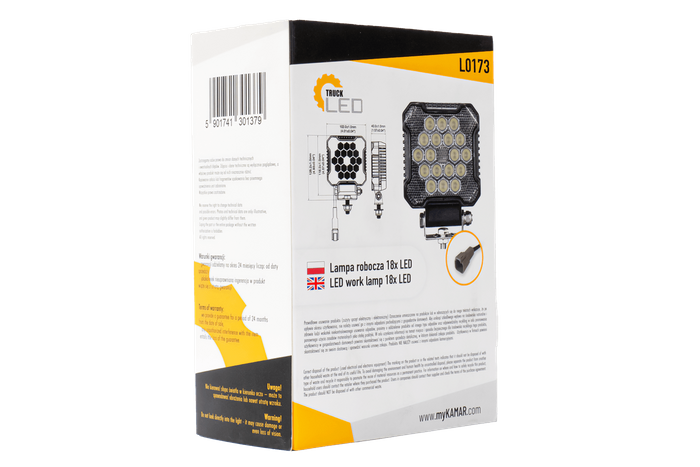 LED pracovní světlo TruckLED L0173 18xLED 2800lm DT konektor