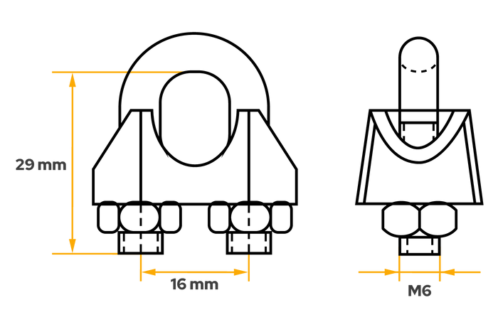 Svorka DROMET ZL.8 pro lana 8 mm