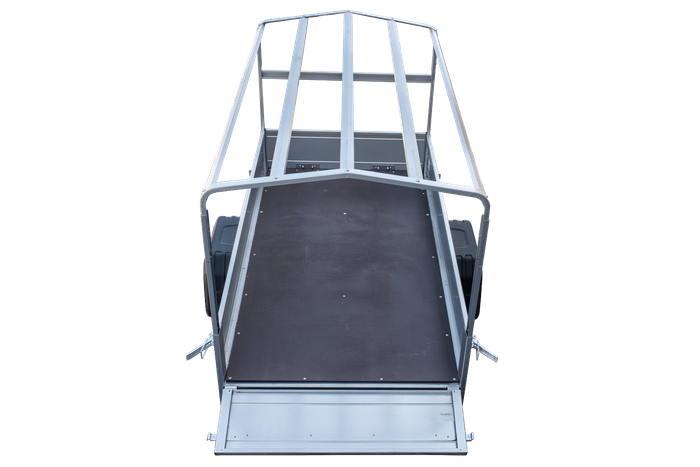 Jednonápravový přívěs 200x106 UNITRAILER GARDEN 200 KIPP s rámem H-800 a modrou plachtou